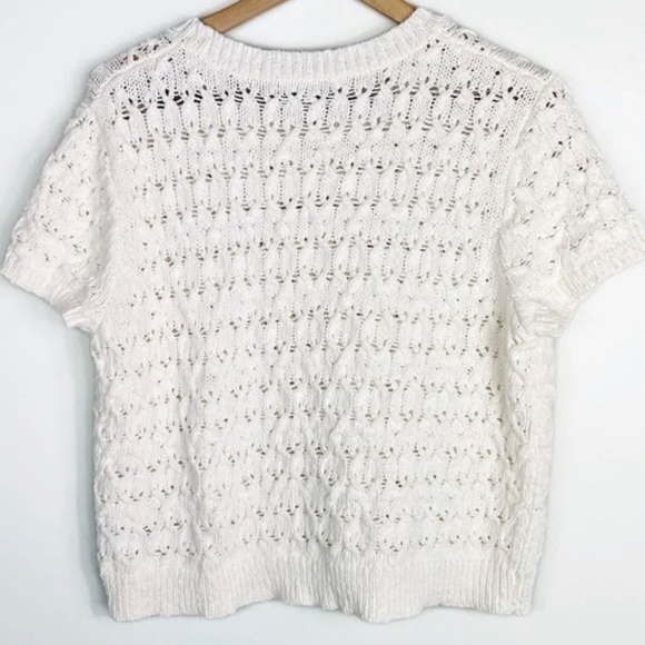 Madewell Carrington Cropped Boxy Sweater Tee - Picture 2 of 4